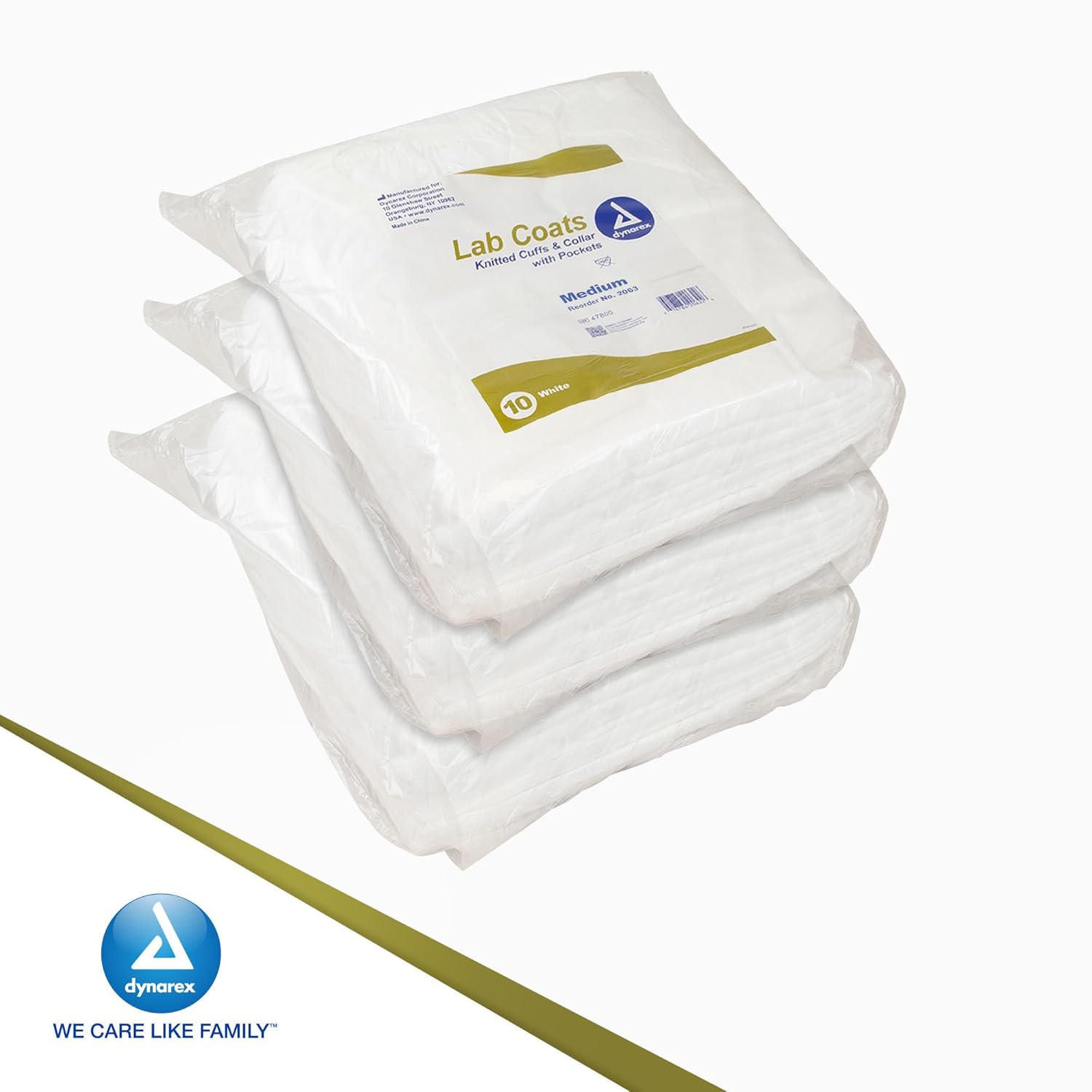 dynarex disposable lab coats with pockets