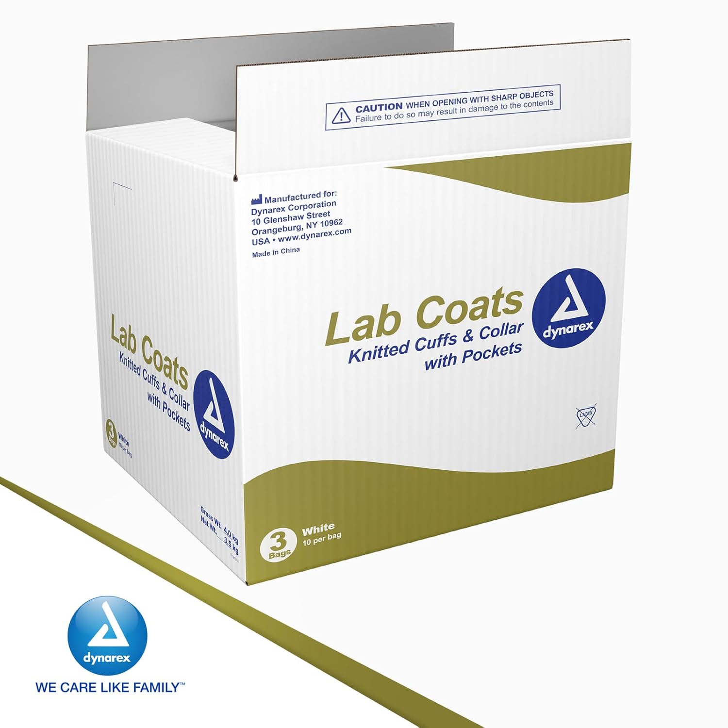 dynarex disposable lab coats with pockets