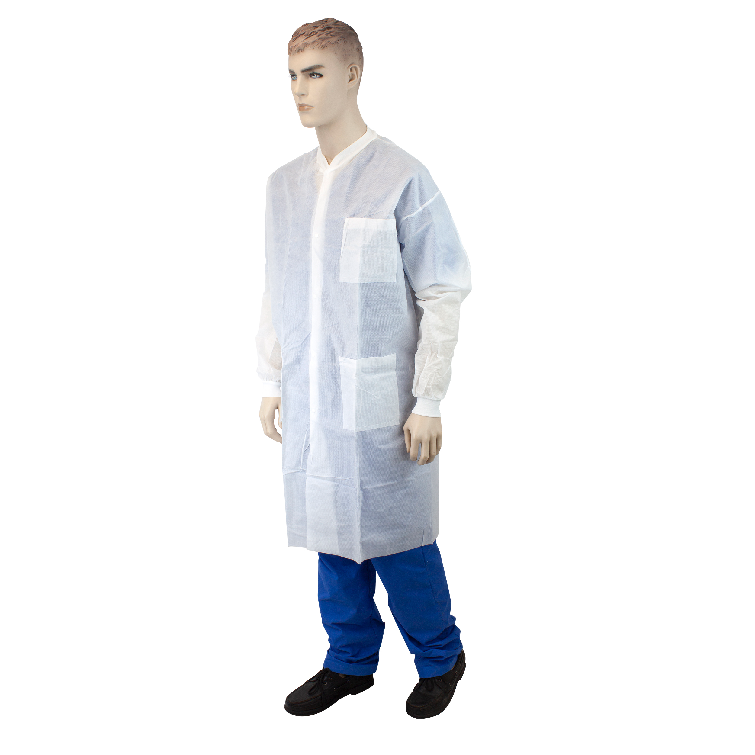 dynarex disposable lab coats with pockets