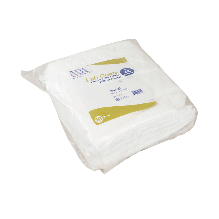dynarex disposable lab coats without pockets