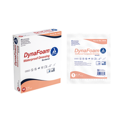 dynarex dynafoam waterproof bordered foam dressing