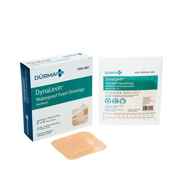 dynarex dynalevin waterproof adhesive bordered foam dressings