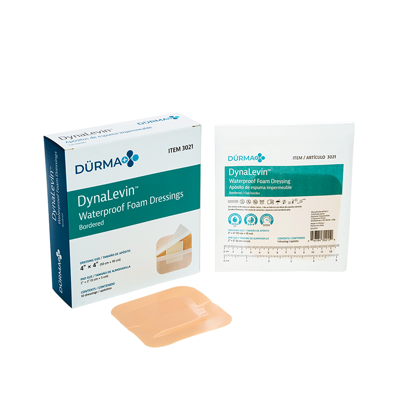 dynarex dynalevin waterproof adhesive bordered foam dressings