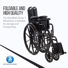 Dynarex DynaRide Series 1 wheelchair close-up of seat and armrest