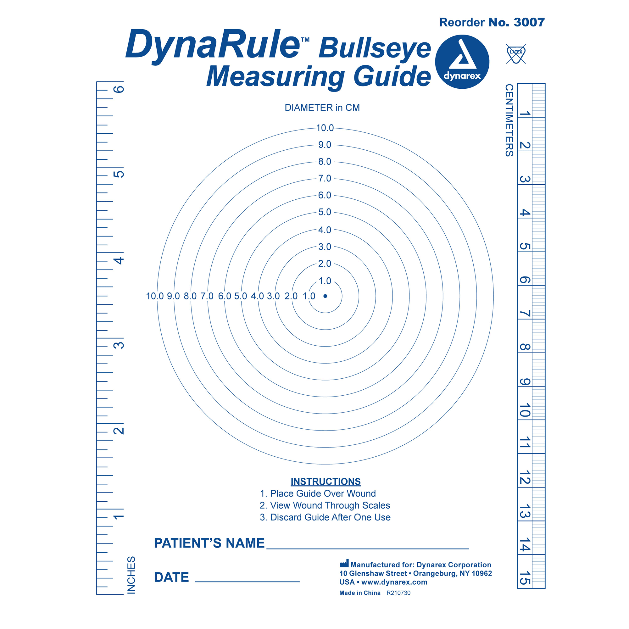 dynarex dynarule bullseye measuring guide