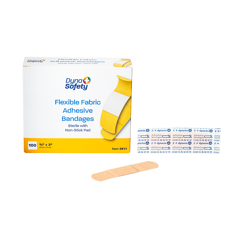 dynarex dynasafety adhesive fabric bandages
