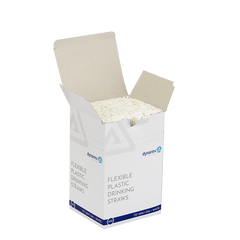 dynarex flexible plastic drinking straws