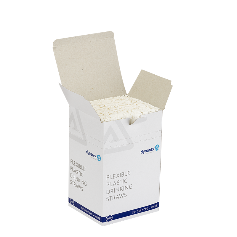 dynarex flexible plastic drinking straws