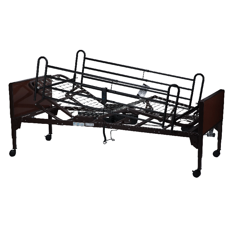 dynarex full electric homecare bed w full rail no rail half rail
