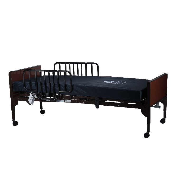 dynarex full electric homecare bed w full rail no rail half rail