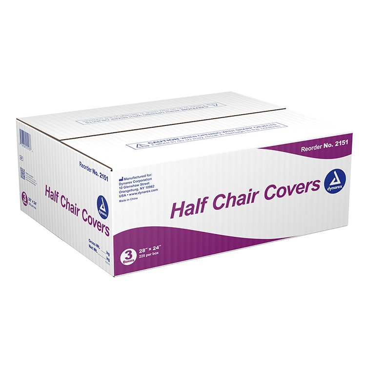 dynarex half chair cover pack type 3 box per case