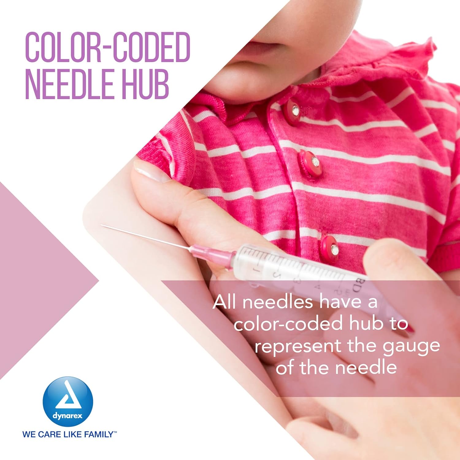 dynarex hypodermic needles pack type 100 per box