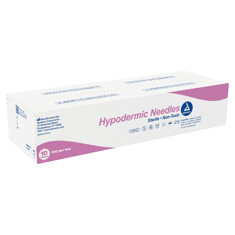 dynarex hypodermic needles pack type 100 per box