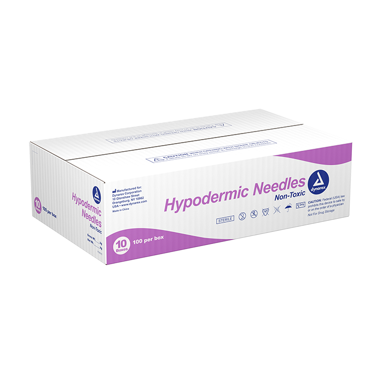 dynarex hypodermic needles pack type 100 per box