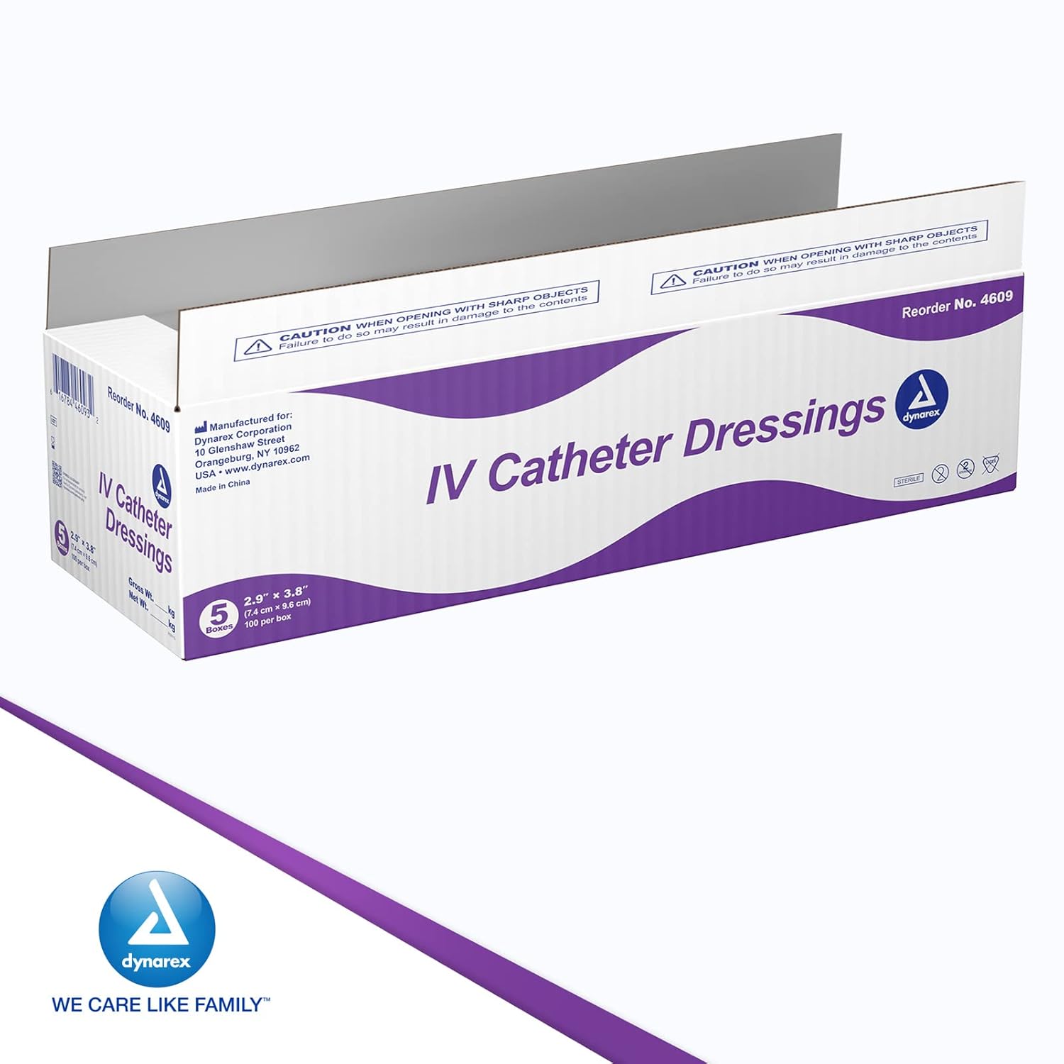 dynarex iv catheter dressing pack type 100 per box