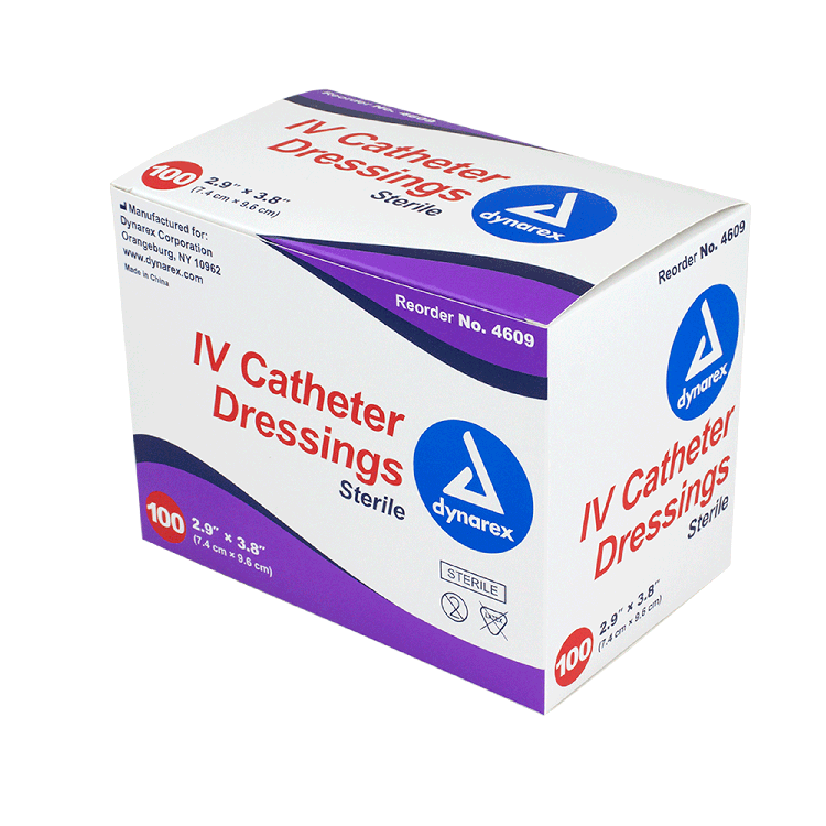 dynarex iv catheter dressing pack type 100 per box