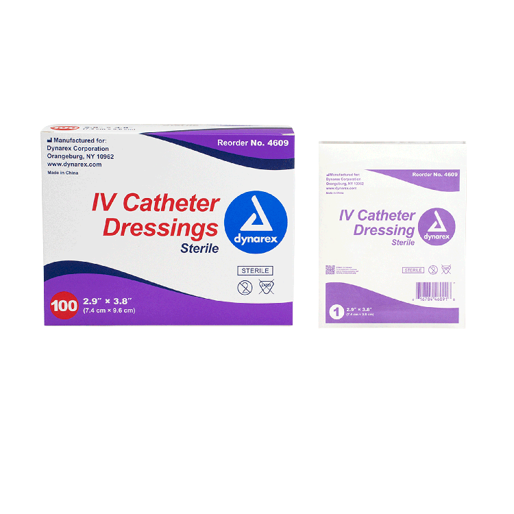 dynarex iv catheter dressing pack type 100 per box