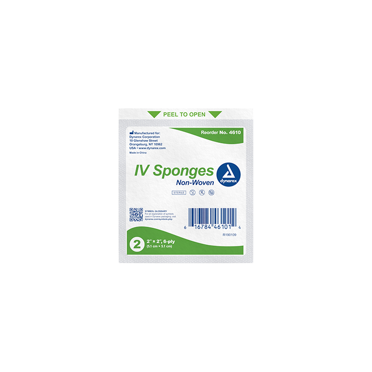 dynarex iv sponge pack type 35 case per box