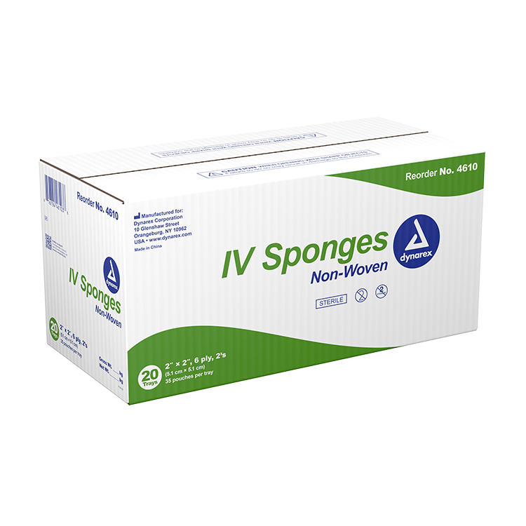dynarex iv sponge pack type 35 case per box