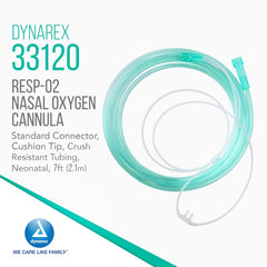 dynarex nasal oxygen cannula cushion tip with 14 crush resistant tubing