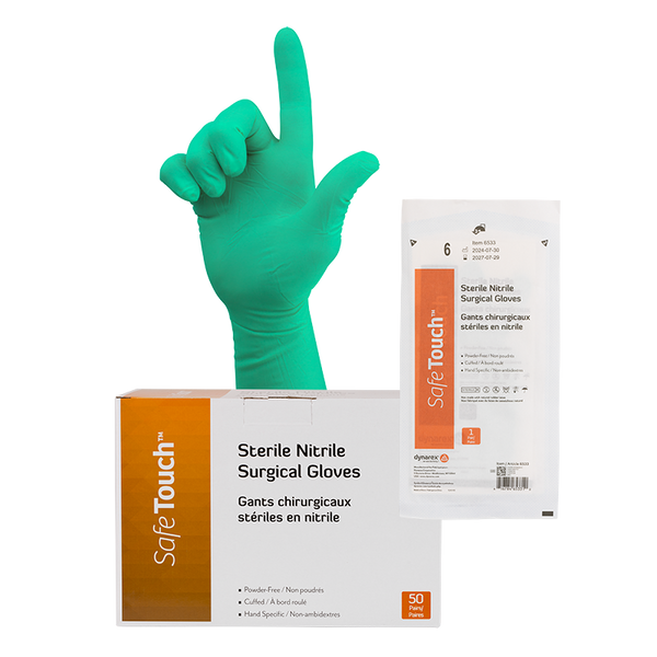 dynarex nitrile sterile surgical gloves pairs