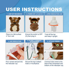 dynarex pediatric nebulizers with animal shape carry bags