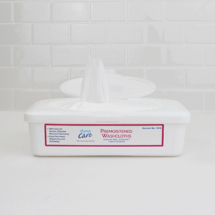 dynarex personal cleansing washcloth wet wipes