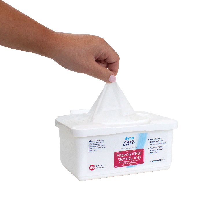 dynarex personal cleansing washcloth wet wipes