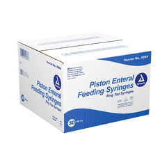 dynarex piston irrigation syringe 60 cc pack type 30 box per case