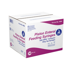 dynarex piston irrigation syringe 60 cc pack type 30 box per case