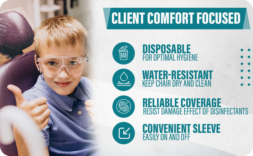 dynarex plastic headrest covers