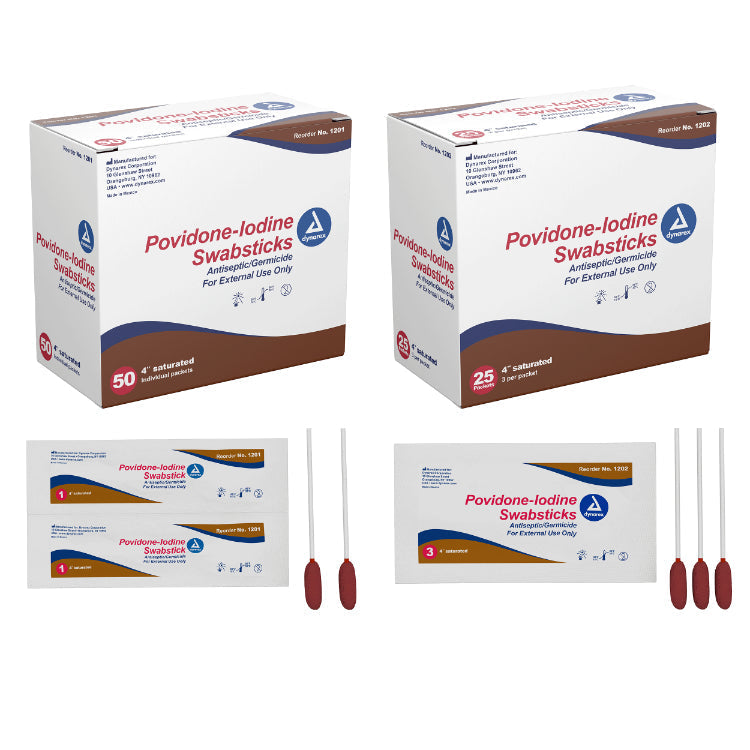 dynarex povidone iodine swabsticks