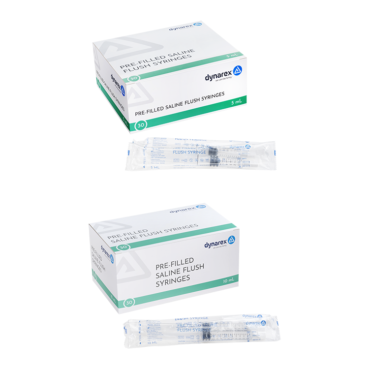 dynarex pre filled saline flush syringes