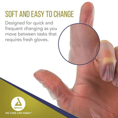 dynarex safe touch vinyl exam gloves powder free 100bx 10cs