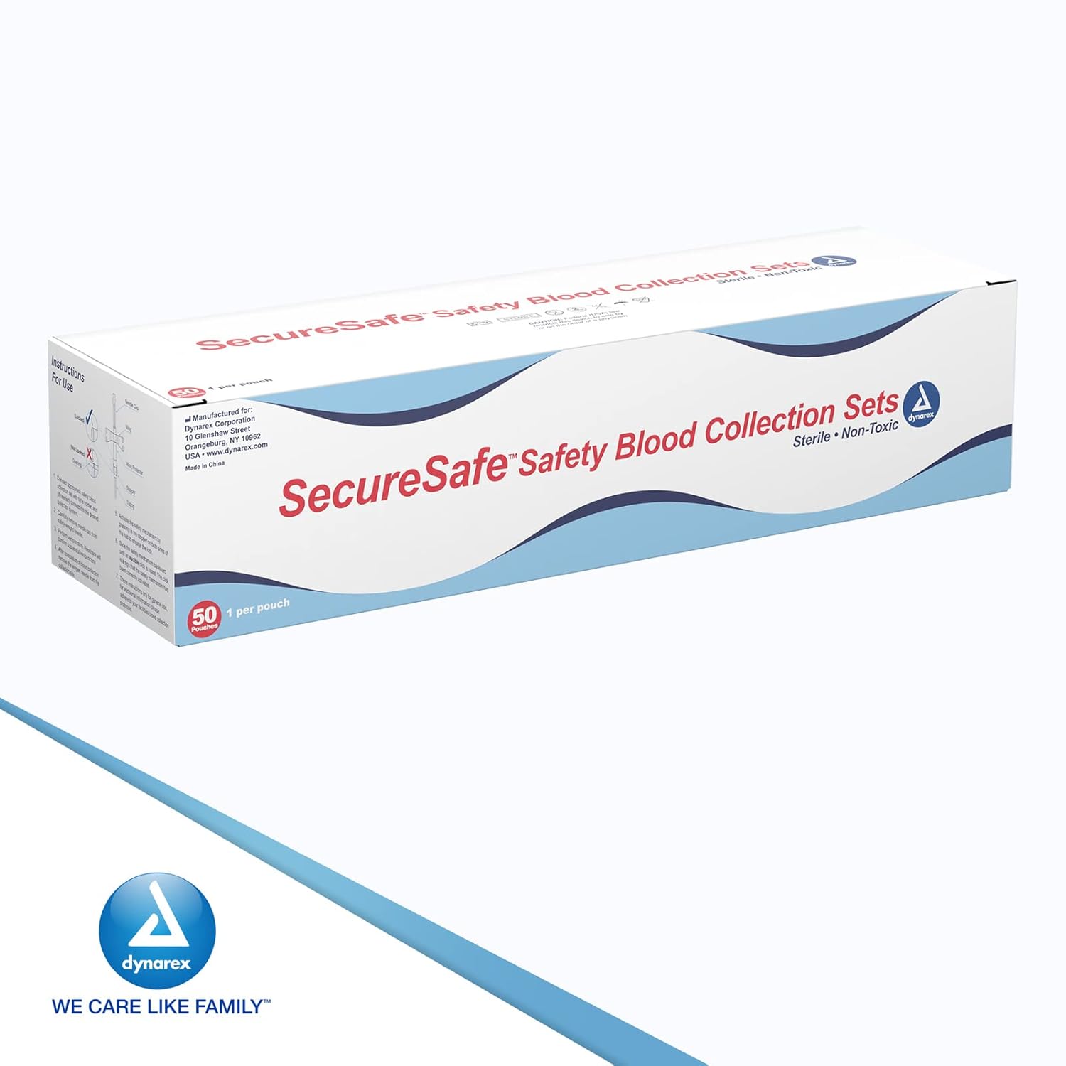 dynarex securesafe safety blood collection set