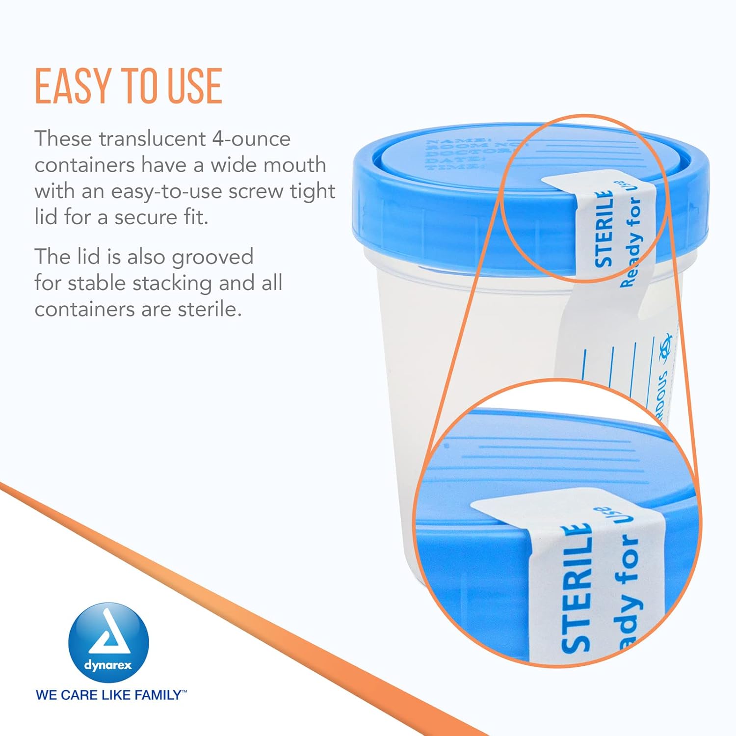 dynarex specimen containers