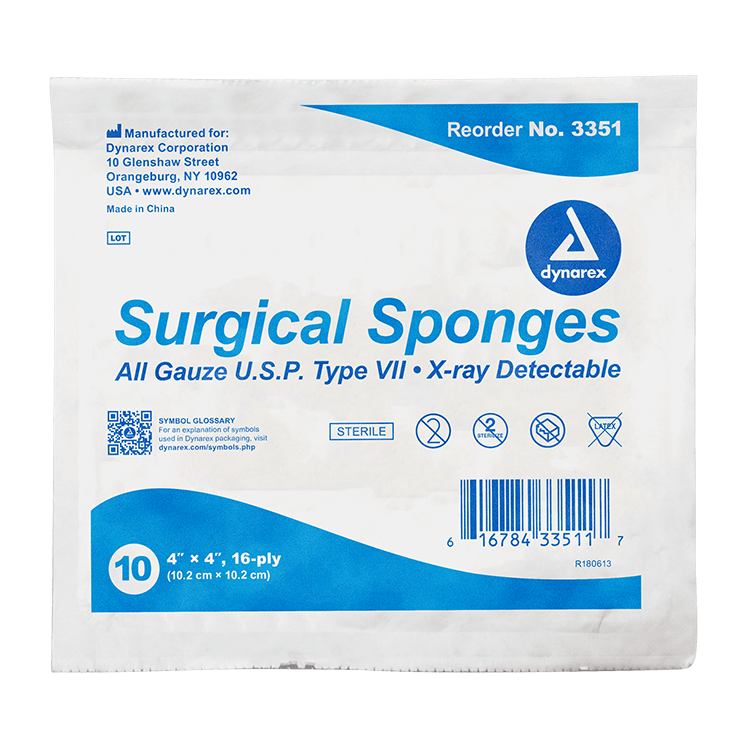 dynarex sponges pads sterile non sterile
