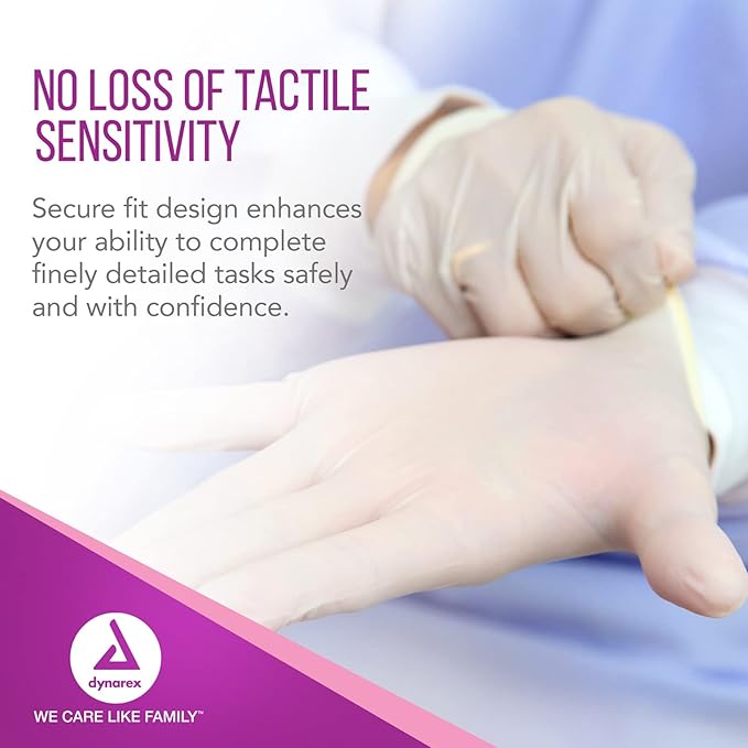 dynarex sterile latex surgical gloves powder free 50pairs 4cs