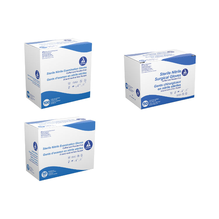 dynarex sterile nitrile exam gloves powder free