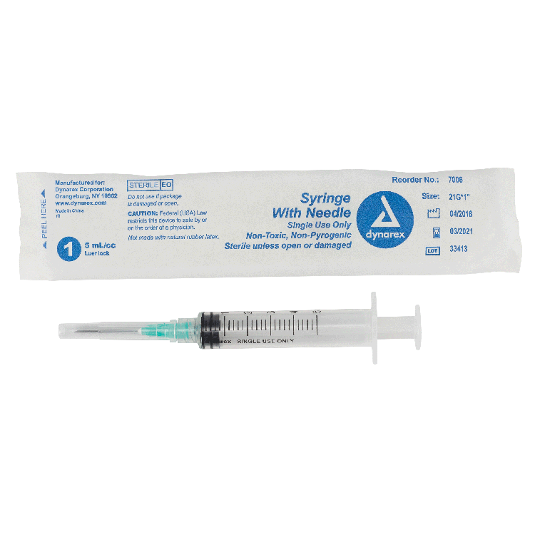 dynarex syringes with needle