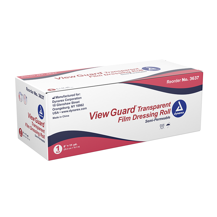 dynarex view guard transparent dressing rolls non sterile