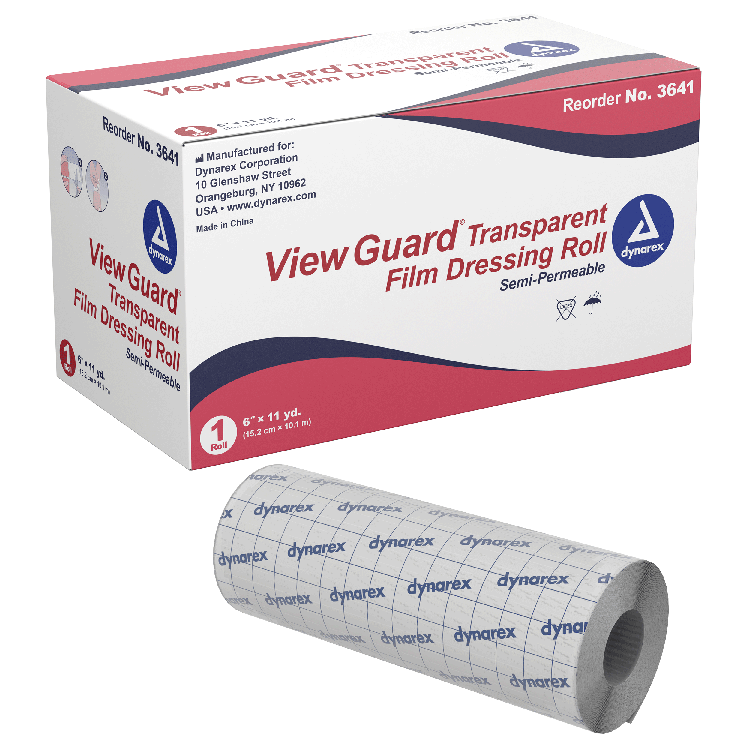dynarex view guard transparent dressing rolls non sterile