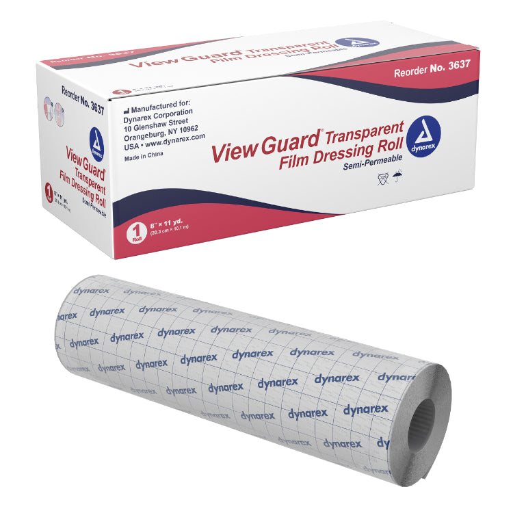 dynarex view guard transparent dressing rolls non sterile