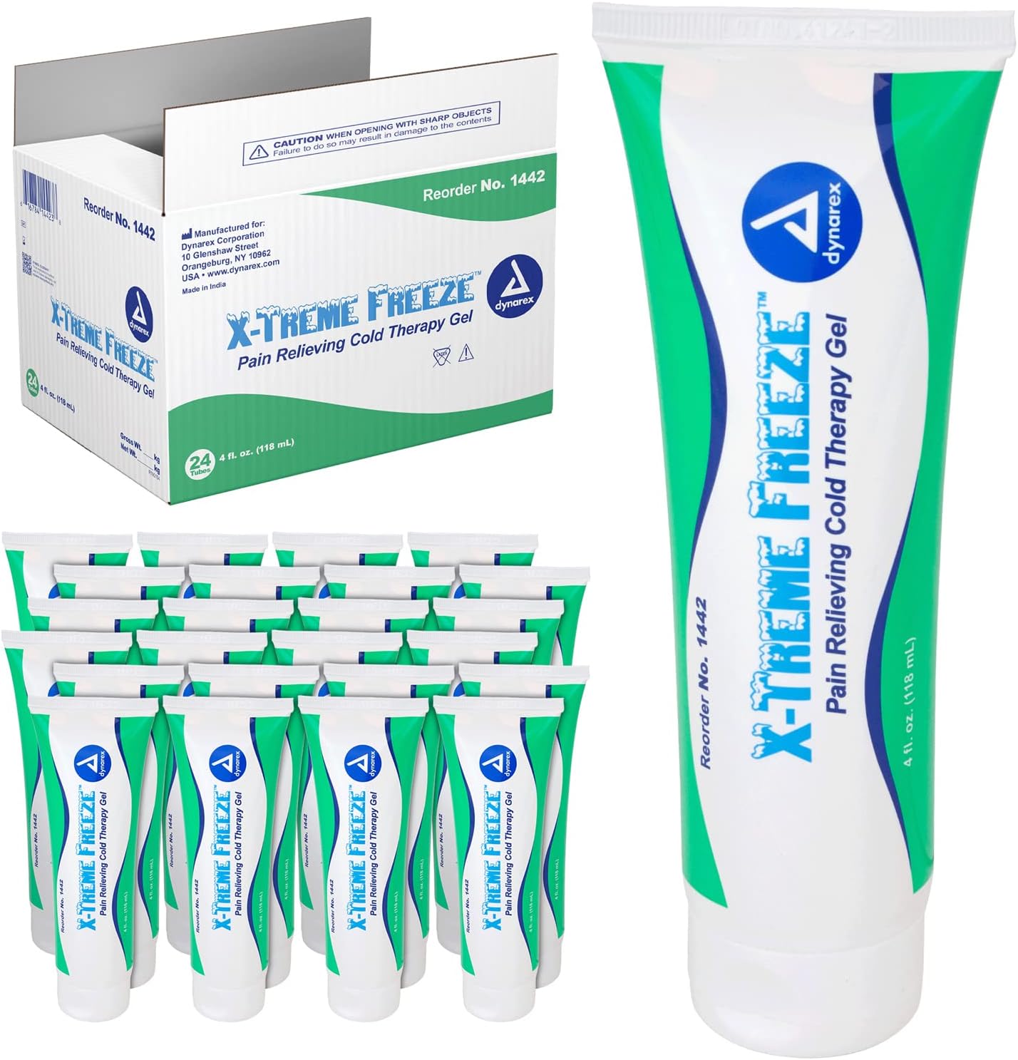 dynarex x treme freeze pain relieving cold therapy gel