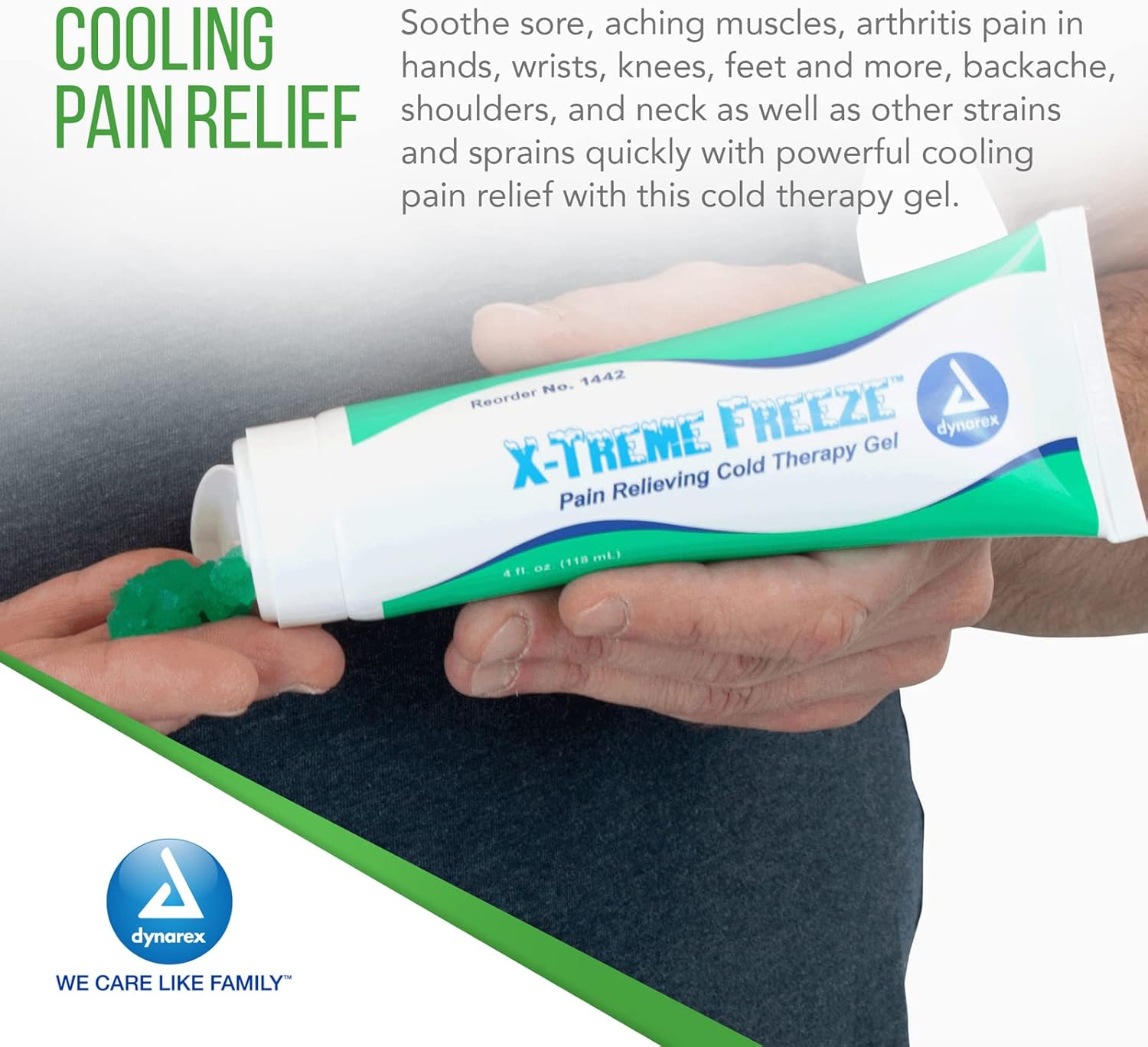 dynarex x treme freeze pain relieving cold therapy gel