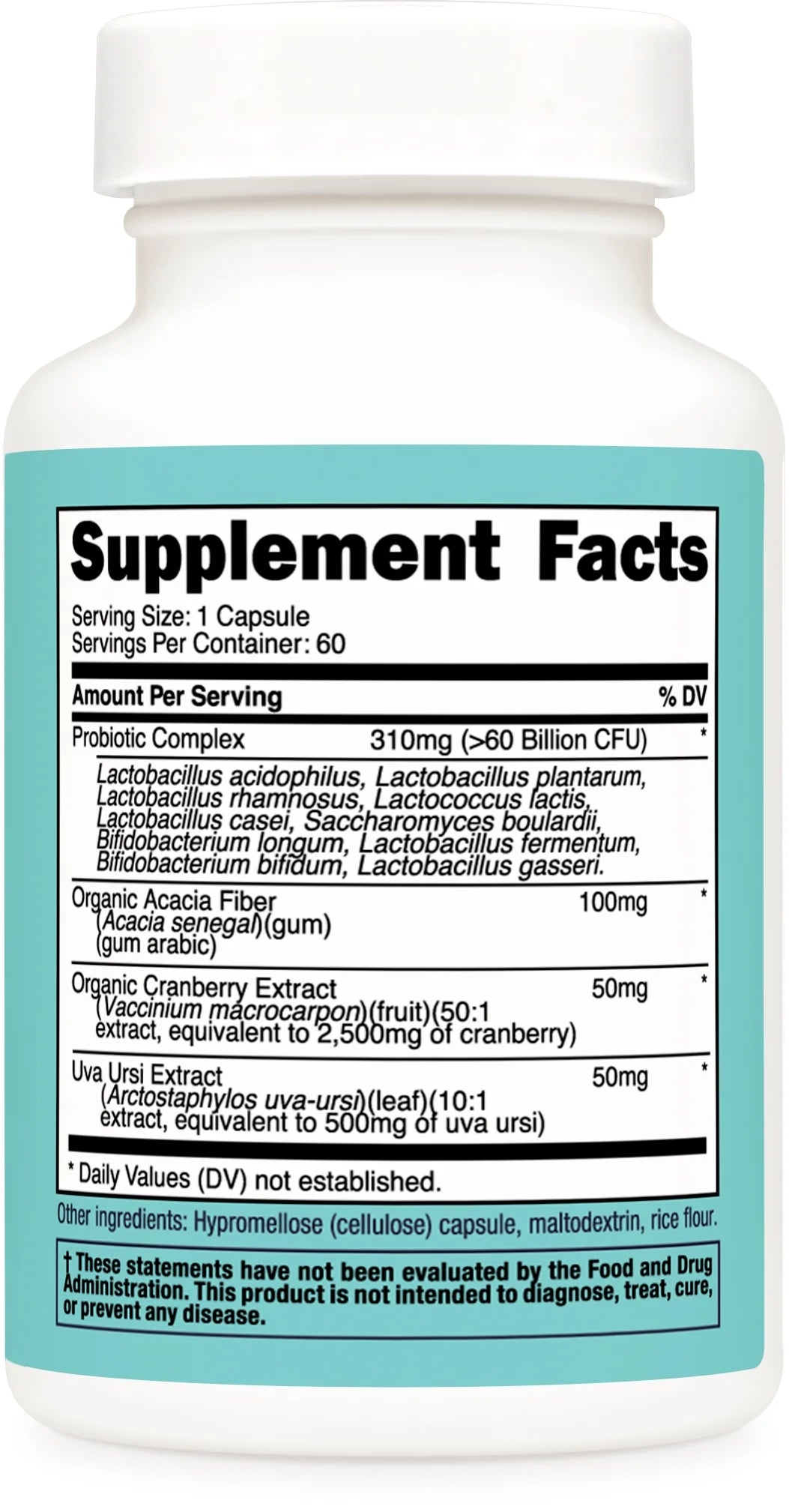 Probiotic for Women 60 Billion CFU, 60 Capsules - Probiotic Supplement