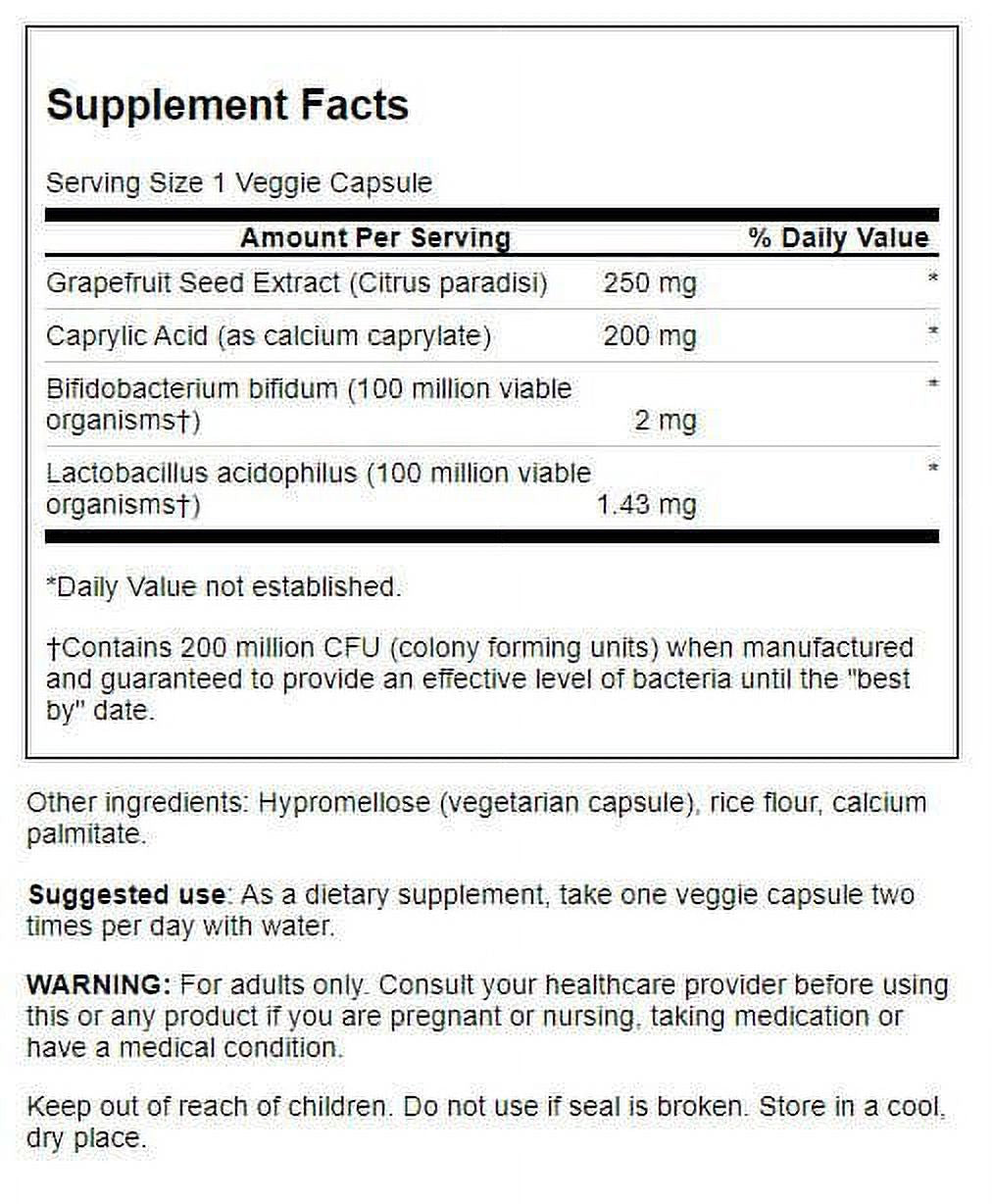 Swanson Yeast Defense Essentials 200 Million Cfu 120 Vegan Caps 4 Pack