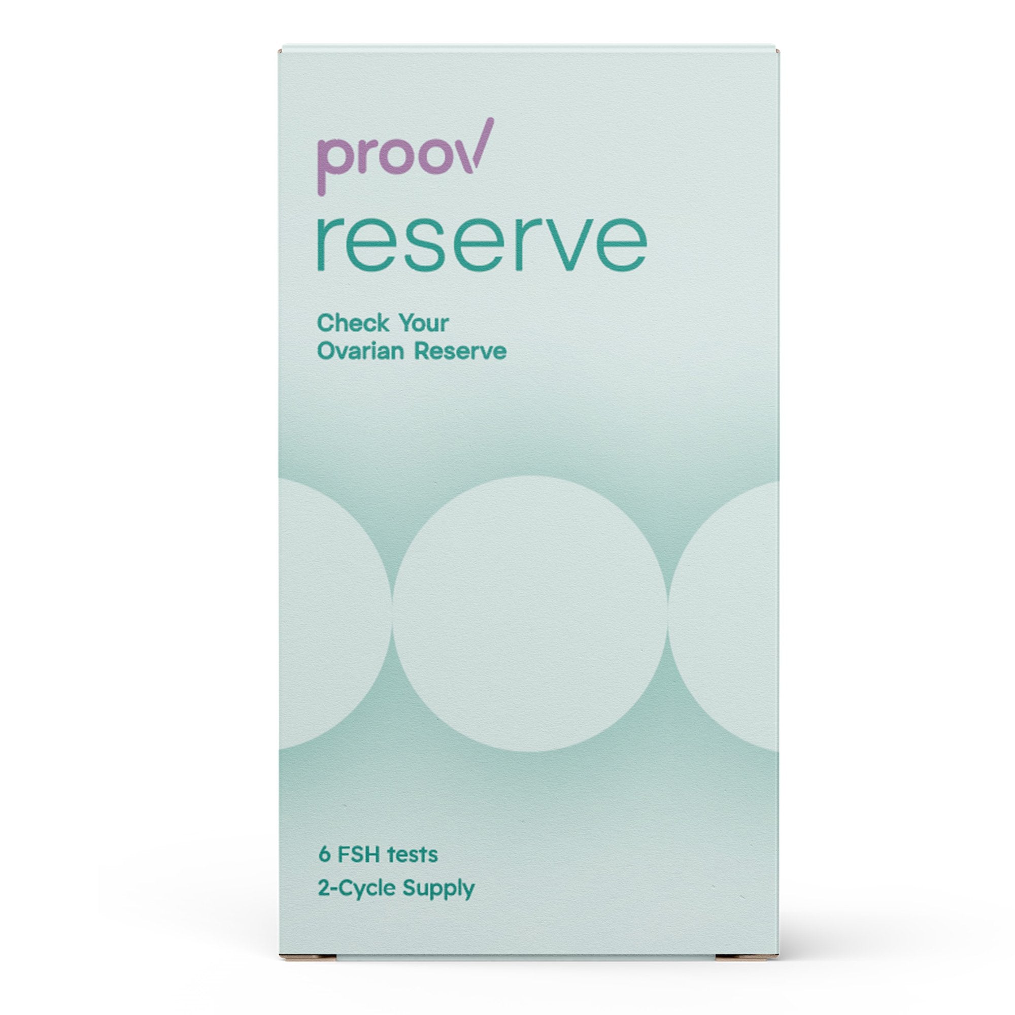 Sexual Health Test Kit Proov Reserve Follice Stimulating Hormone (FSH) 6 Tests per Kit CLIA Waived, Packaging Type- Case