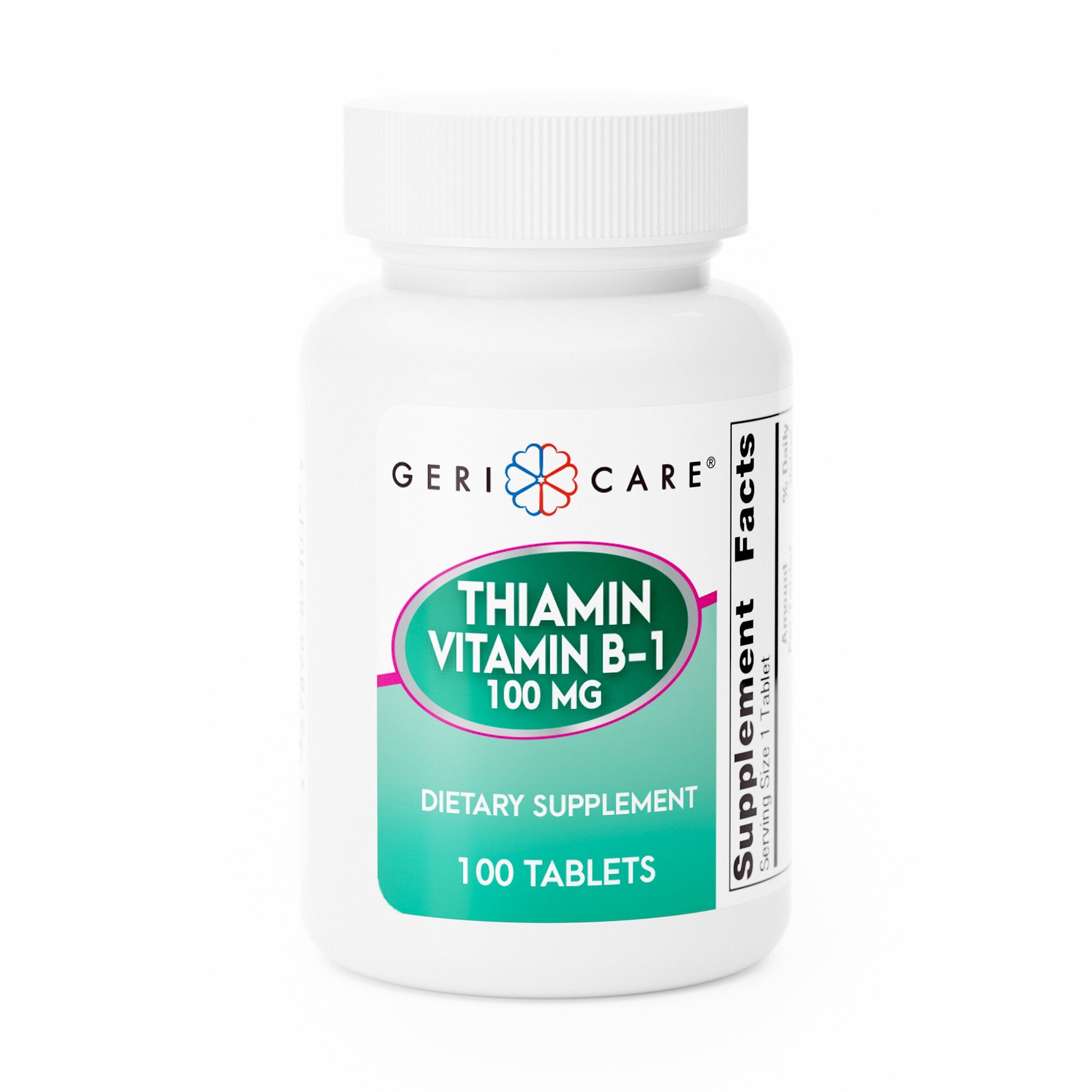 Vitamin Supplement Geri-Care Vitamin B1 100 mg Strength Tablet 100 per Bottle, Packaging Type- Case