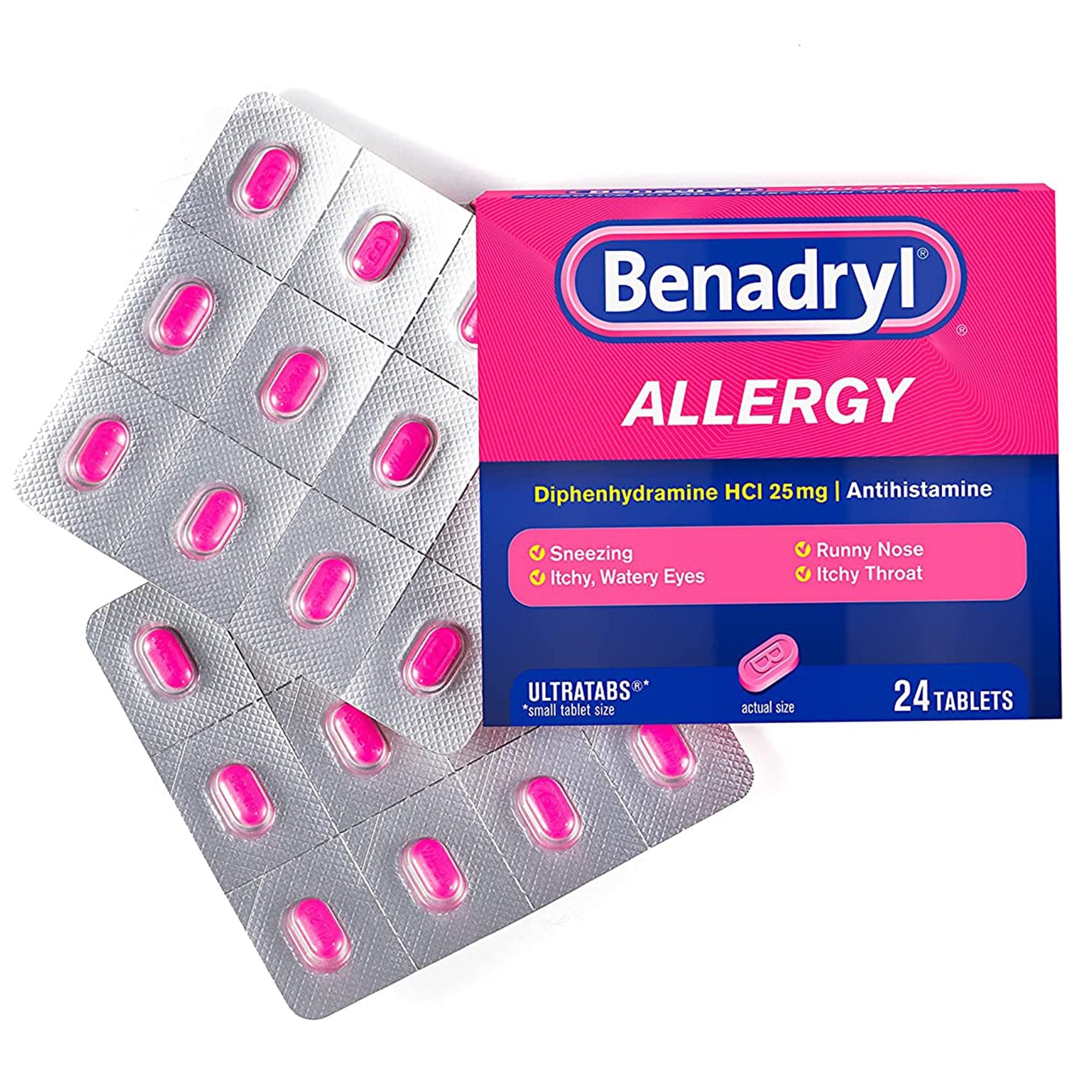 Allergy Relief Benadryl® 25 mg Strength Tablet 24 per Box